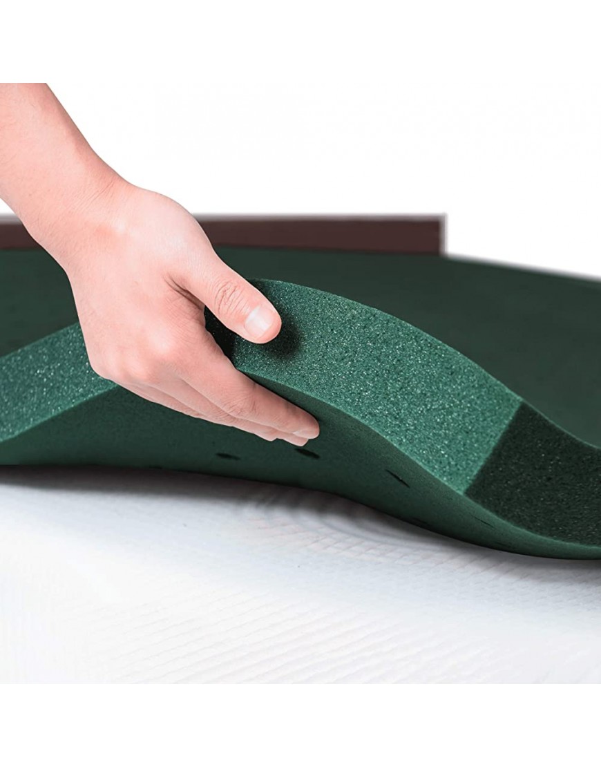 TOYABR 5cm Topper Memory Foam Gel-Infused Green Cooling Mattress Pad Surmatelas Anti-Pression ventilé 190 x 90 cm Mousse à mémoire de Forme 5 cm Simple - BHWQ8RUCF