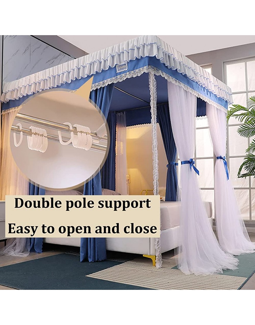 Moustiquaire d'intérieur pour lit Rideau de lit occultant de Style Princesse lit de Luxe Anti-poussière pour Chambre à Coucher Taille : 200x220x200cm - BKVK1HINY