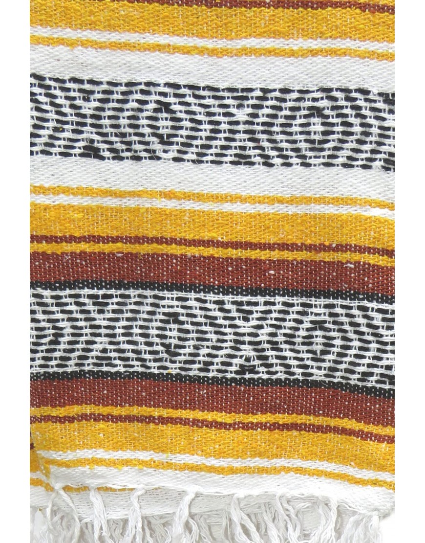DistinctLook Couverture mexicaine Falsa 6 couleurs tissées à la main Fil recyclé Pour yoga méditation camping pique-nique festival - BE59QMPOG