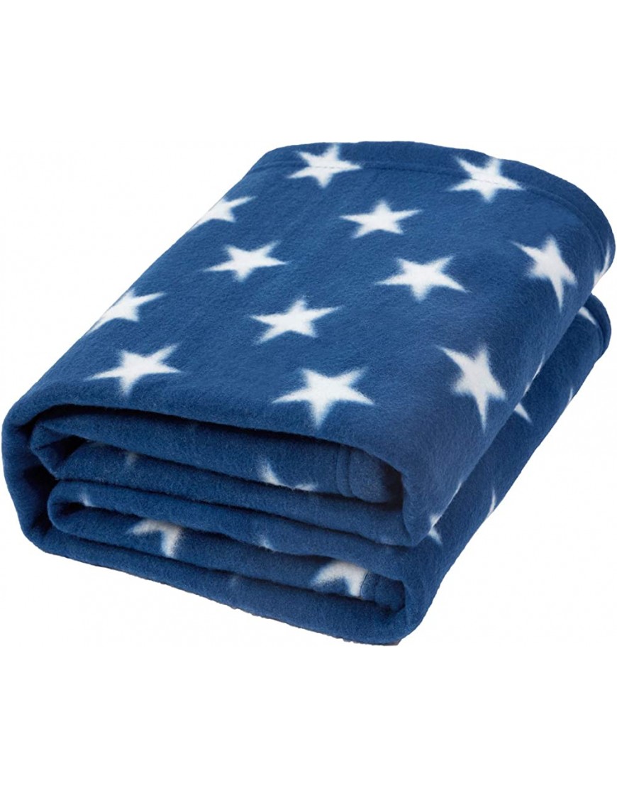 Dreamscene Couvre-lit en Flanelle avec étoiles en Polaire Chaude et Douce pour canapé d'enfant Bleu Marine 125 x 150 cm - B637QGEHT
