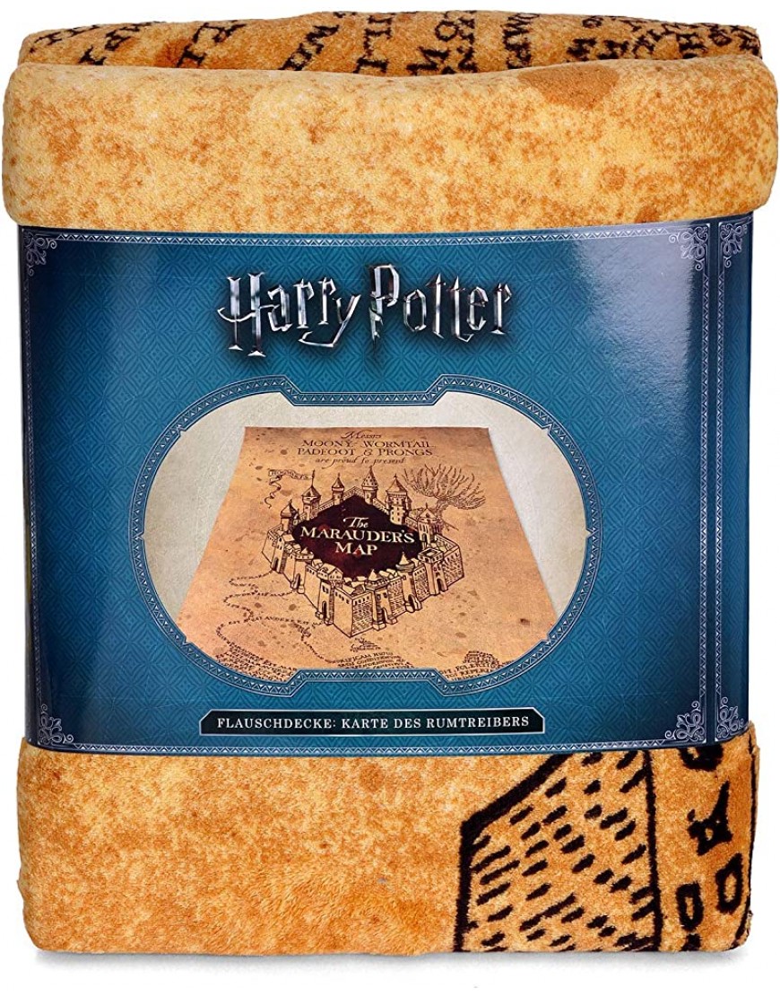 Elbenwald Harry Potter Polaire Couverture Marauders Carte Marauders Carte de 180x220cm Beige - BDVDJHCNR