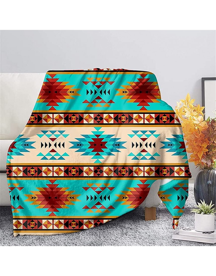 Jeiento Couverture en polaire motif aztèque tribal géométrique pour canapé lit canapé 70 x 100 cm - BKVK2UYQQ