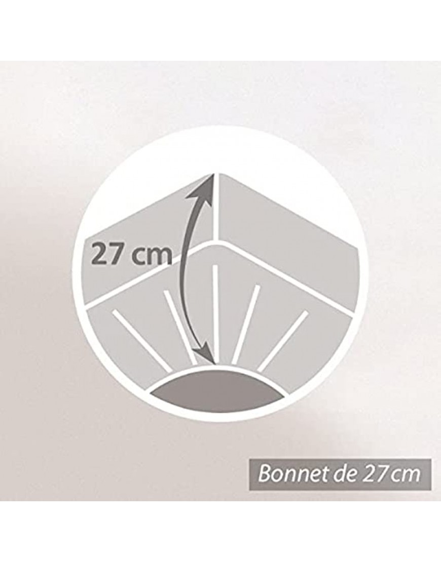 Alpes Blanc Protège Matelas Molleton Coton Bonnet 27cm - BHWKKLKOC