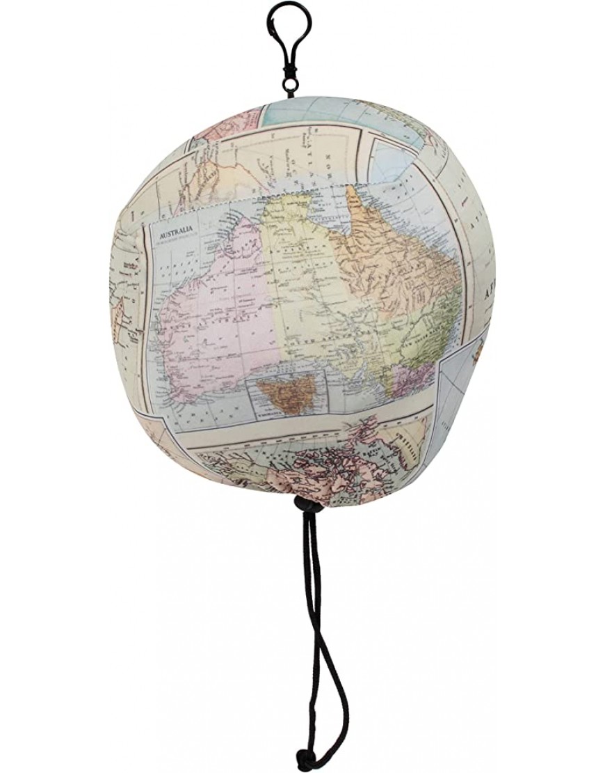 Just Go 39-1F-059 Coussin oreiller de voyage Carte du monde Map Avec sac pochon de rangement intégré et anneau d'acroche Elasthanne et polyester - BNH9KHXTG