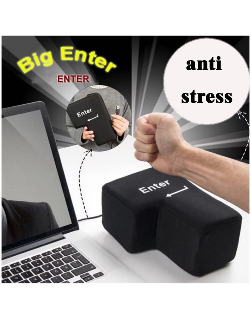 Grand coussin USB en forme de touche d’entrée Coussin anti-stress pour bureau maison et voyage d'affaires - B84B5AHHA