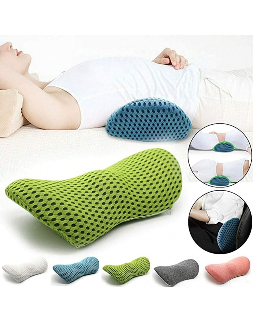 HAOCAI Lumbar Support Memory Foam Pillow Bed Cushion for Sleep Lower Back Pillow for Bed Car Office Chair Travel - BWAVQTDBM