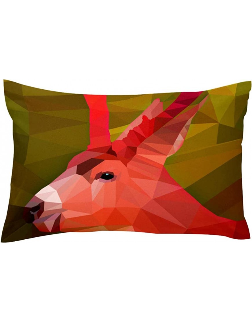Animal Miludeer Red Couch Pillow Covers 16x24in Standard Size - BNWJNWUER