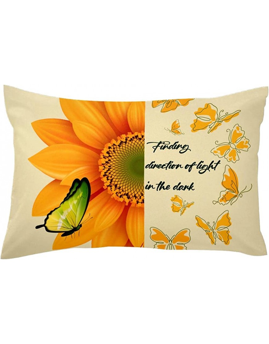 Language of Sunflower Butterfly Small Pillow Cases 20x30in Standard Size - BHAHABVPU