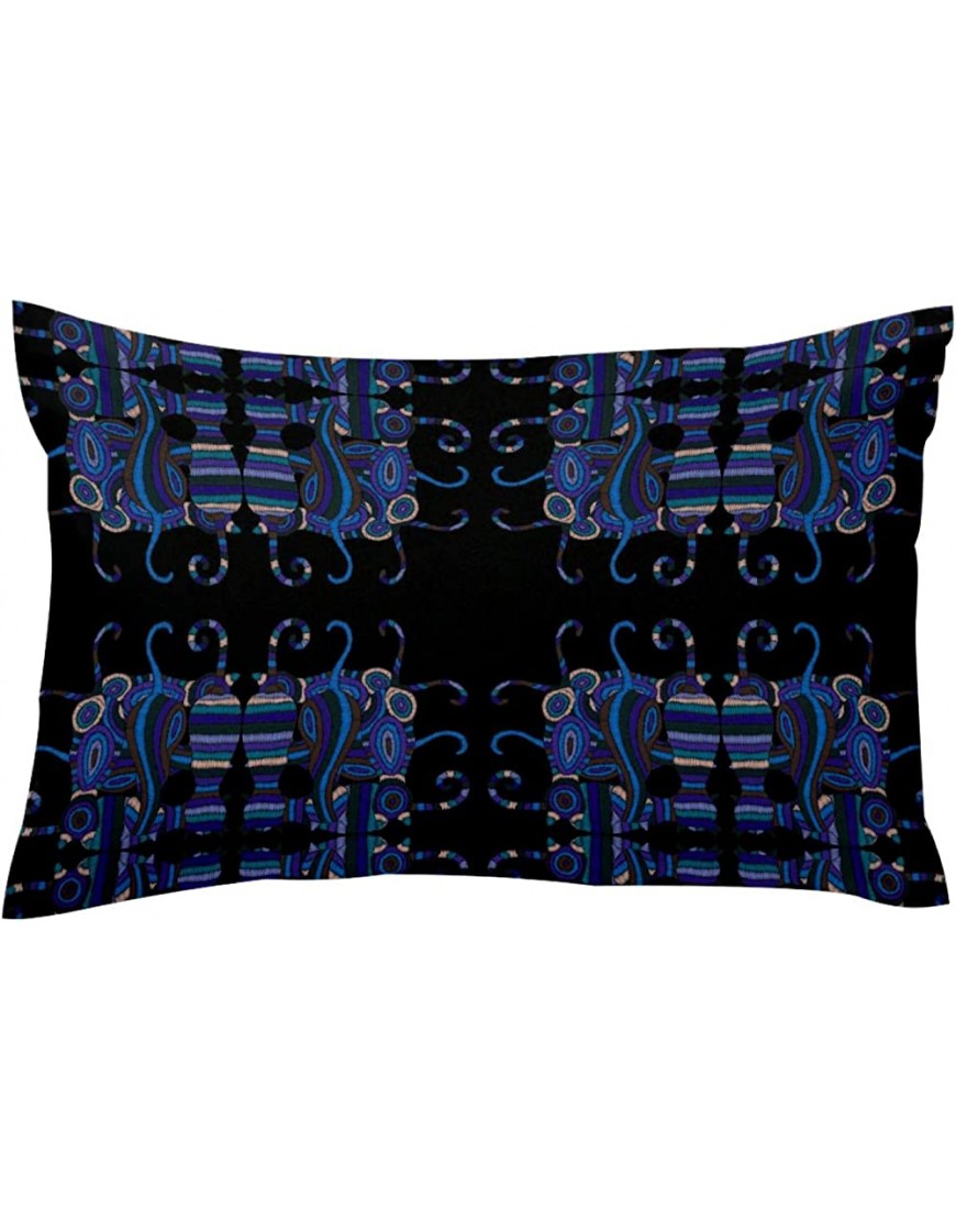 Retro Blue Sixteen Cats Tartan Pattern Small Pillow Cases 20x30in Standard Size - B3QKQUXSI