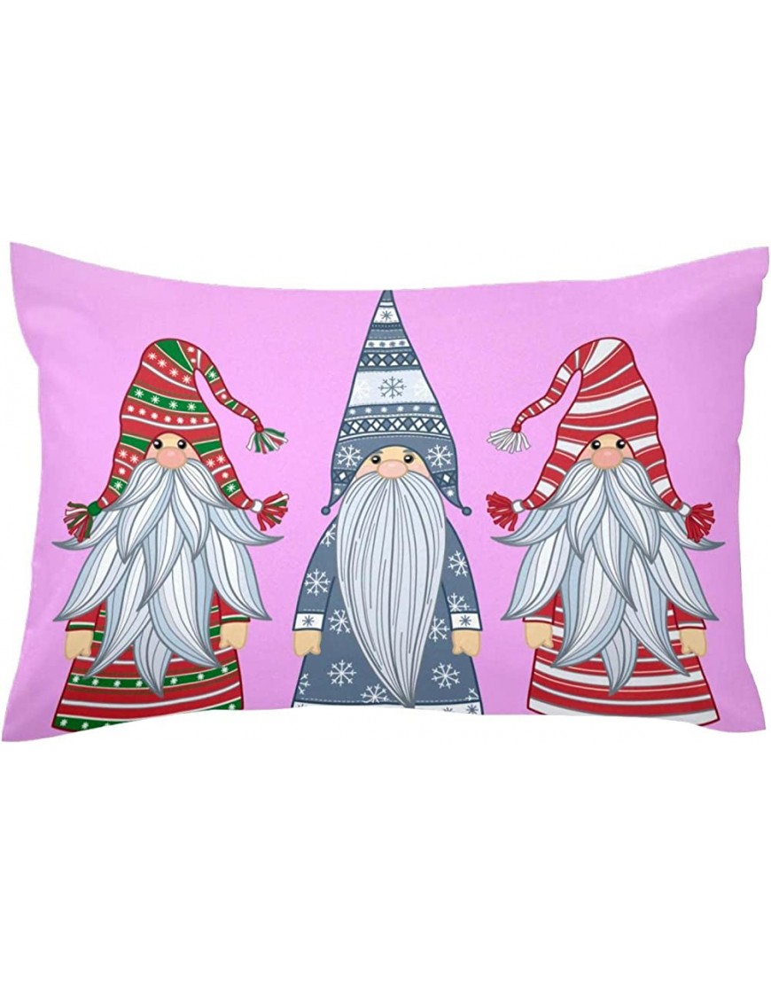 Santa Claus Purple Background Square Pillow Covers 16x24in Standard Size - B1VE5SMUU