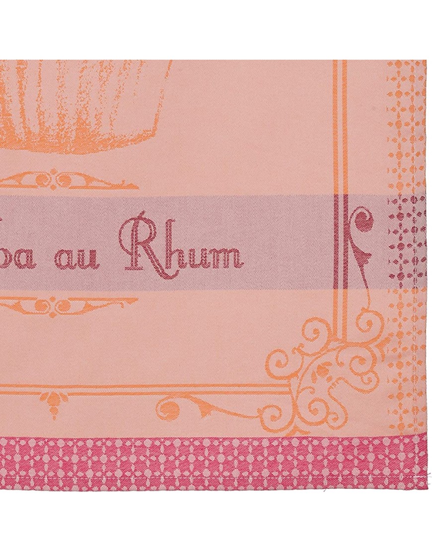 Torchon imprimé en Jacquard Coton Baba au Rhum,Rose,50 x 75 cm - BV7VVFOSZ