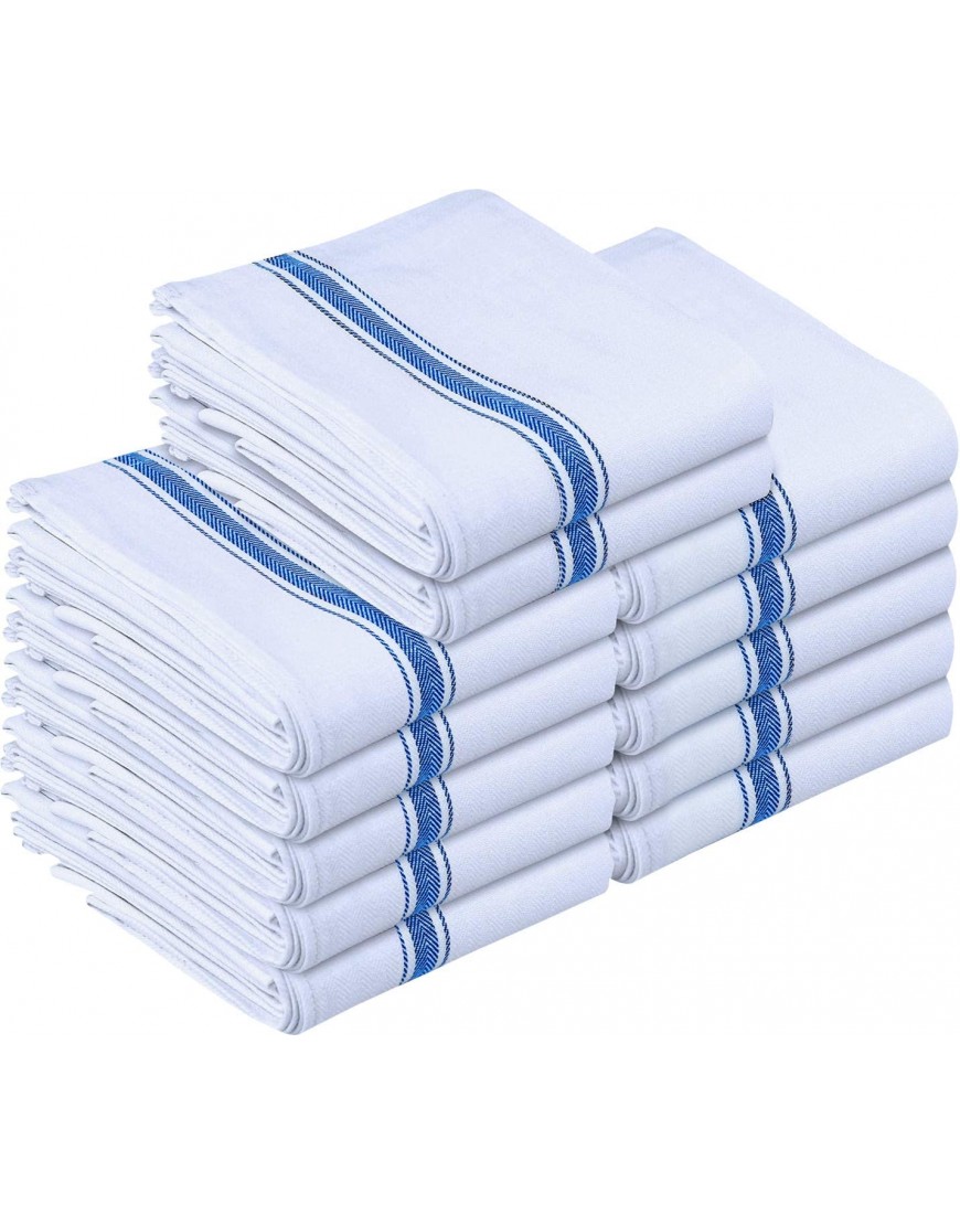 Utopia Towels Lot de 12 torchons de Cuisine Coton Serviettes de Cuisine 38 x 64 cm Bleu - BKQQ6QFTP