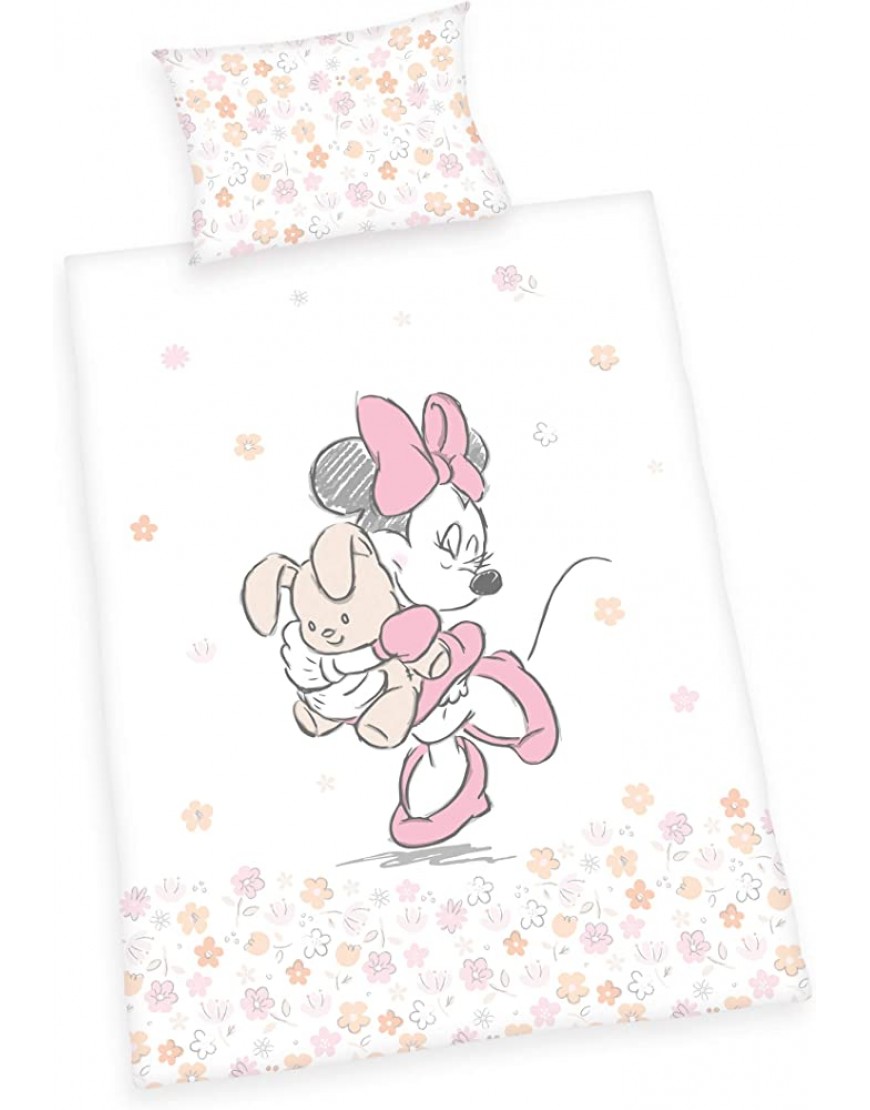 Herding Disney Minnie Mouse Parure de Lit Réversible pour Enfants Housse de Couette 100x135 cm Taie d'Oreiller 40x60 cm Coton Renforcé - B58KBYWSB
