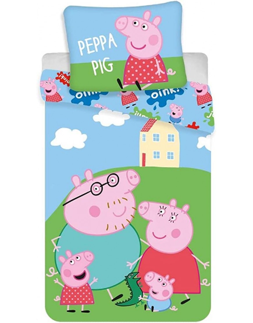 Peppa Pig Peppa Pig Parure de lit pour enfant 140 x 200 cm 70 x 90 cm - BAJ46QWYP