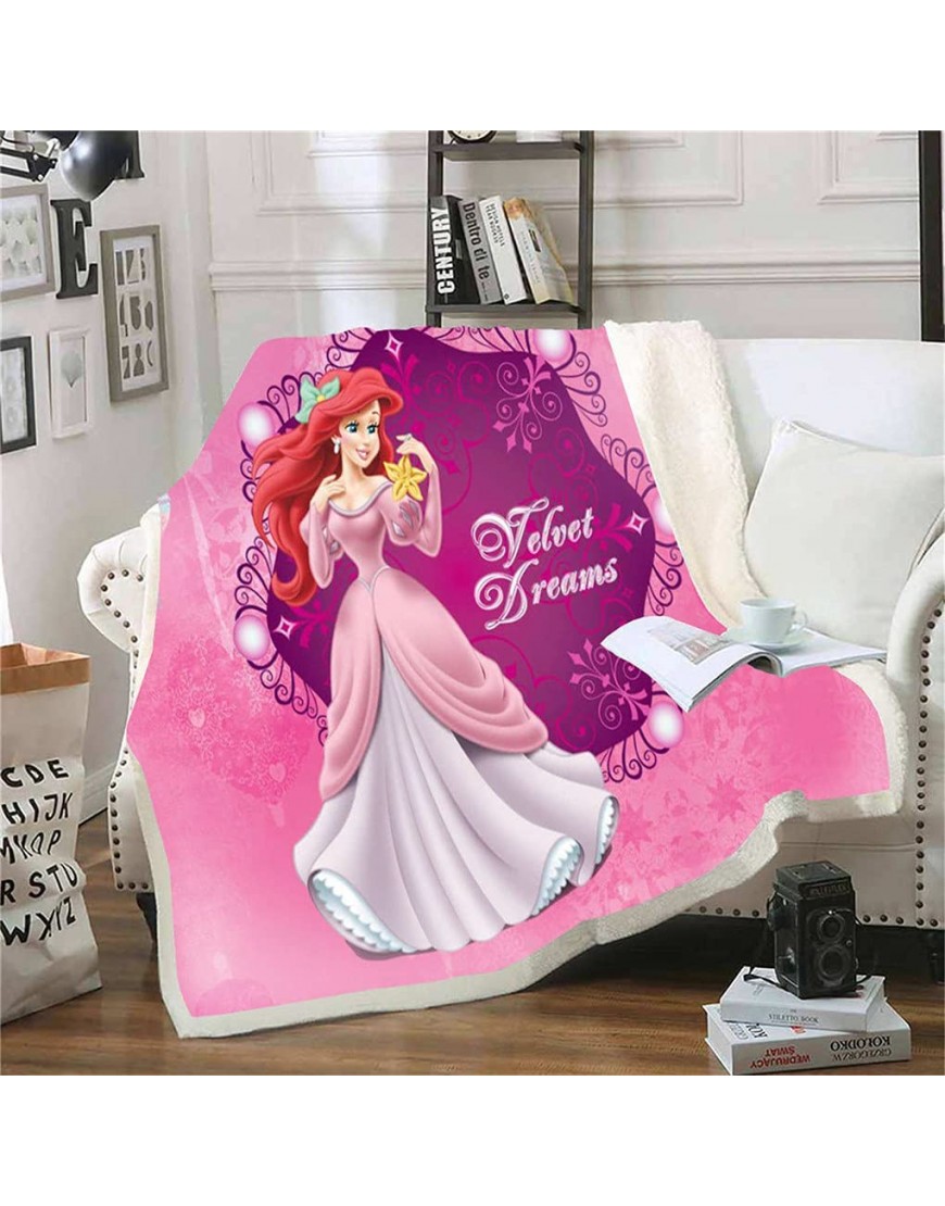 Goplnma Couverture Arielle La Sirène cadeau Princesse Arielle couverture polaire pour filles et adultes 130 x 150,4 - BKW66JRGH