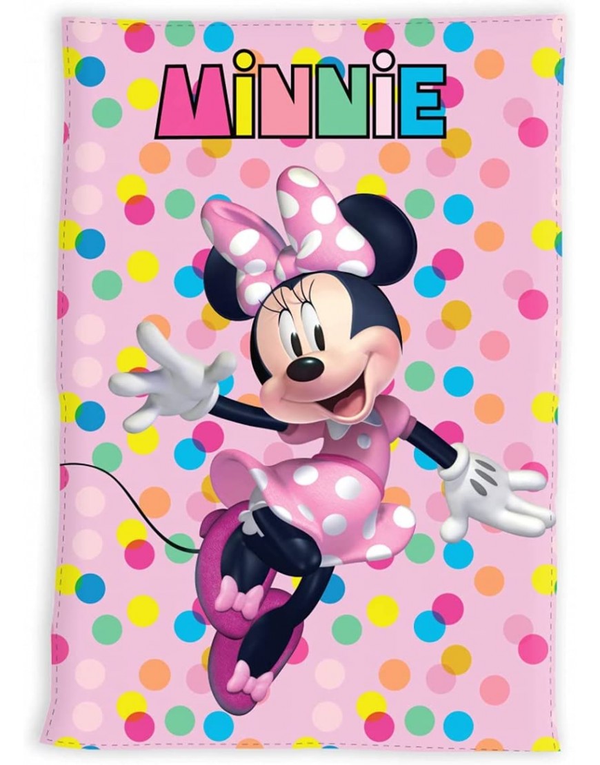 Plaid en microfibre pour enfant Couverture polaire douce Cadeau Minnie Mouse - BQA4QLNOP