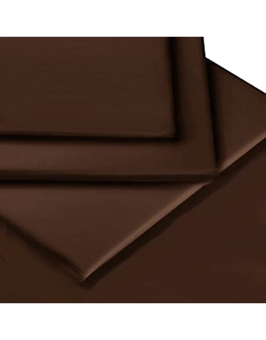 Linens Limited Cache-sommier 2 Personnes en Percale de Polycoton 180 Fils Chocolat pour 180cm x 200cm - BE97KEVXZ
