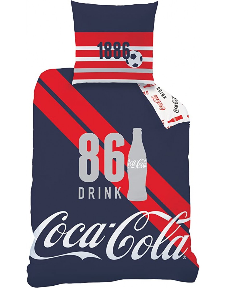 CTI Housse de Couette Coca Cola Sport Polyester Coton Blanc 200x140 cm 044194 - BJK5ATPYC